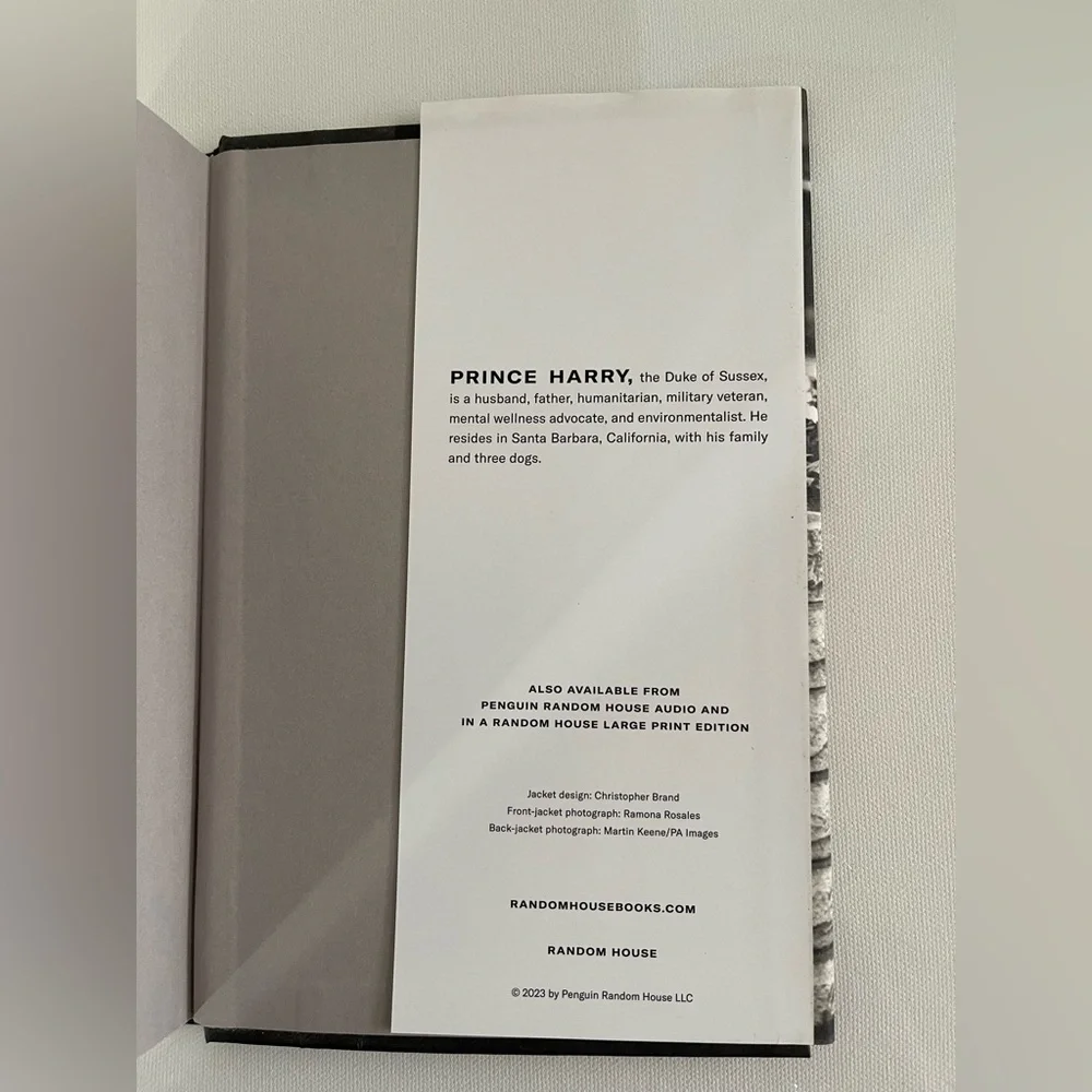 SPARE by Prince Harry - Hardback Book Vacation Read Book Club Royal Family